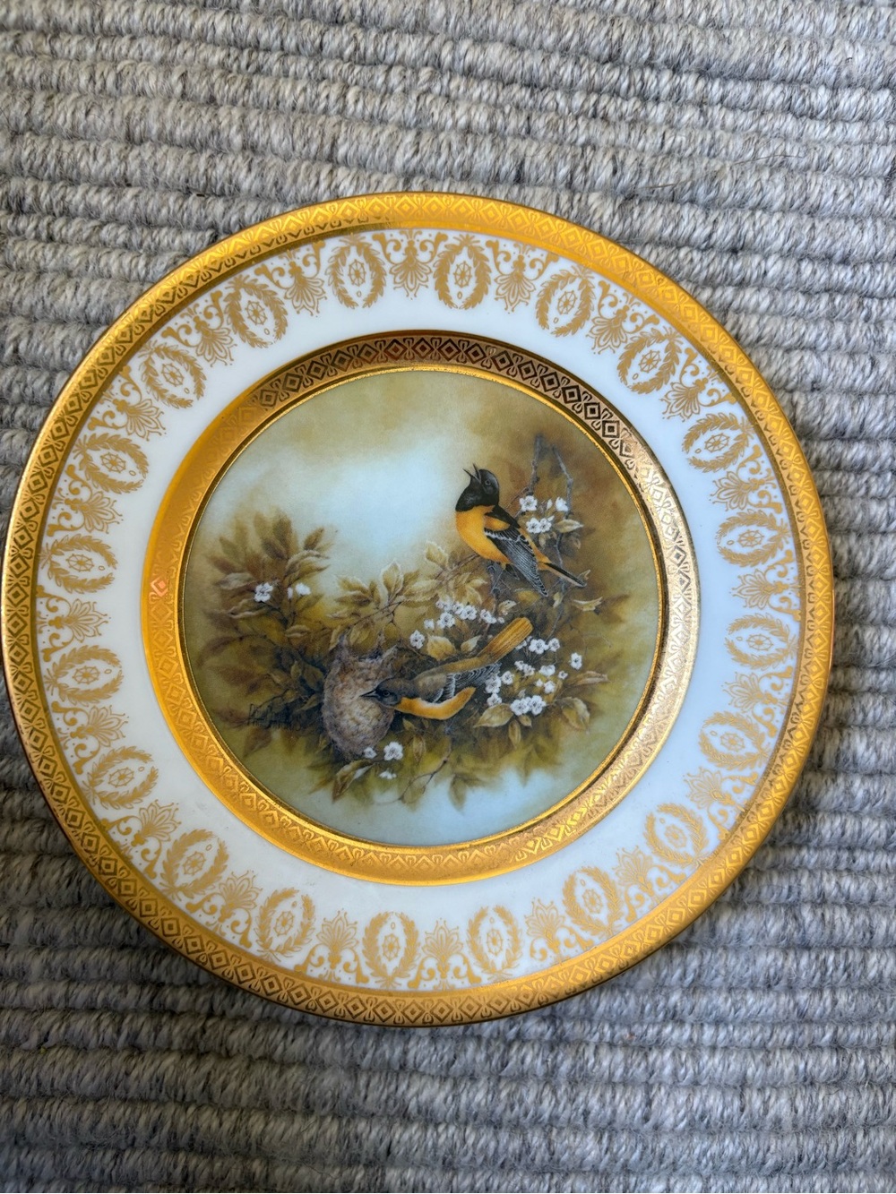 Vintage 1982 Orioles Plate - Patti Canaris Songbird Series